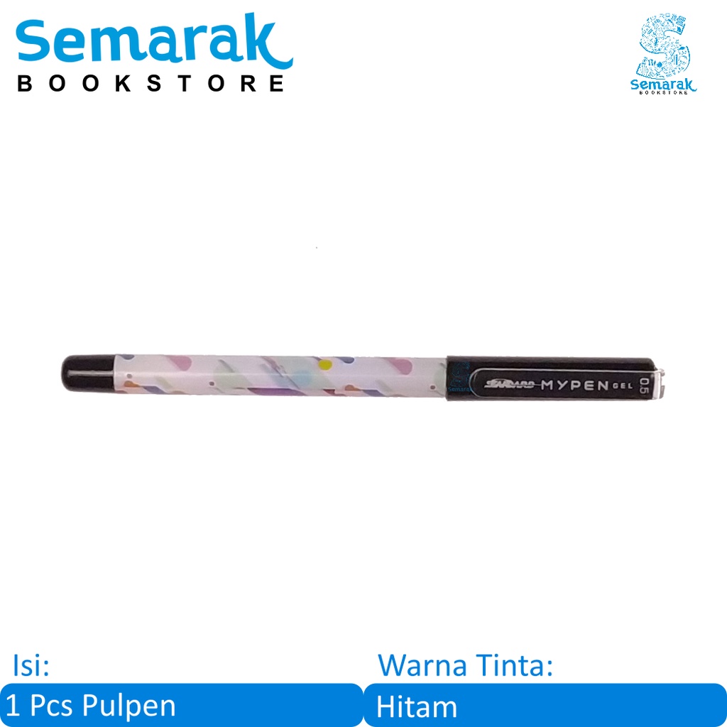 

Standard Mypen Fun In Color Gel Pen Pena Jel Lancip 0.5 - Hitam