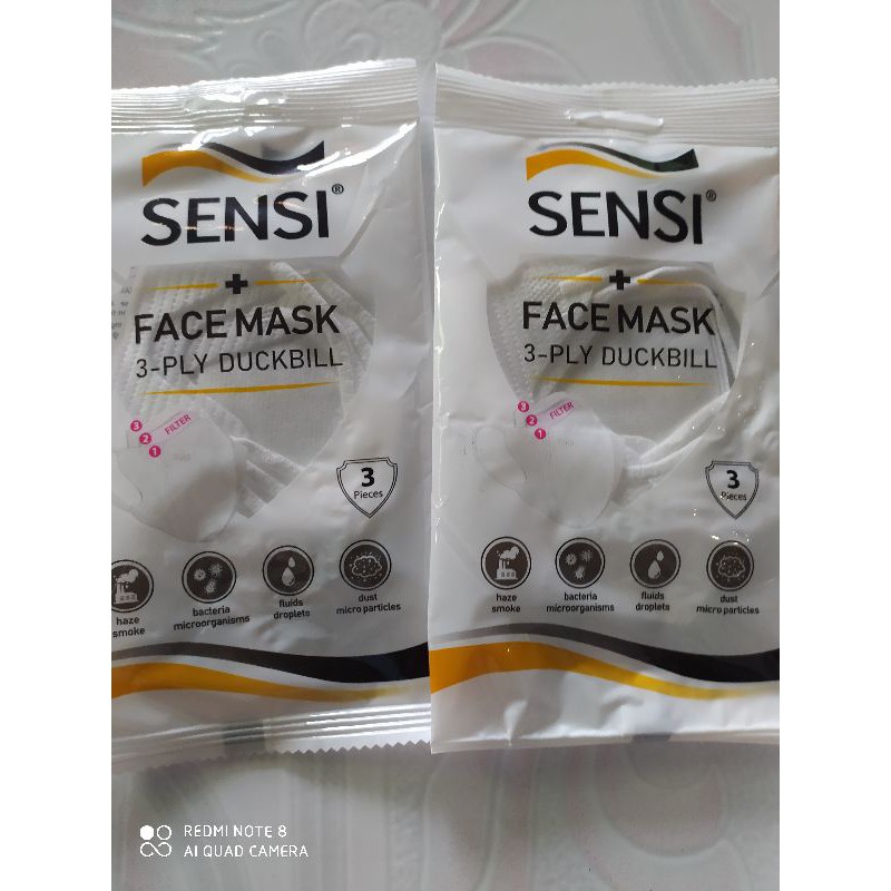 Sensi Duckbill isi 3 Pcs / Masker Sensi Duckbill isi 3 Pcs