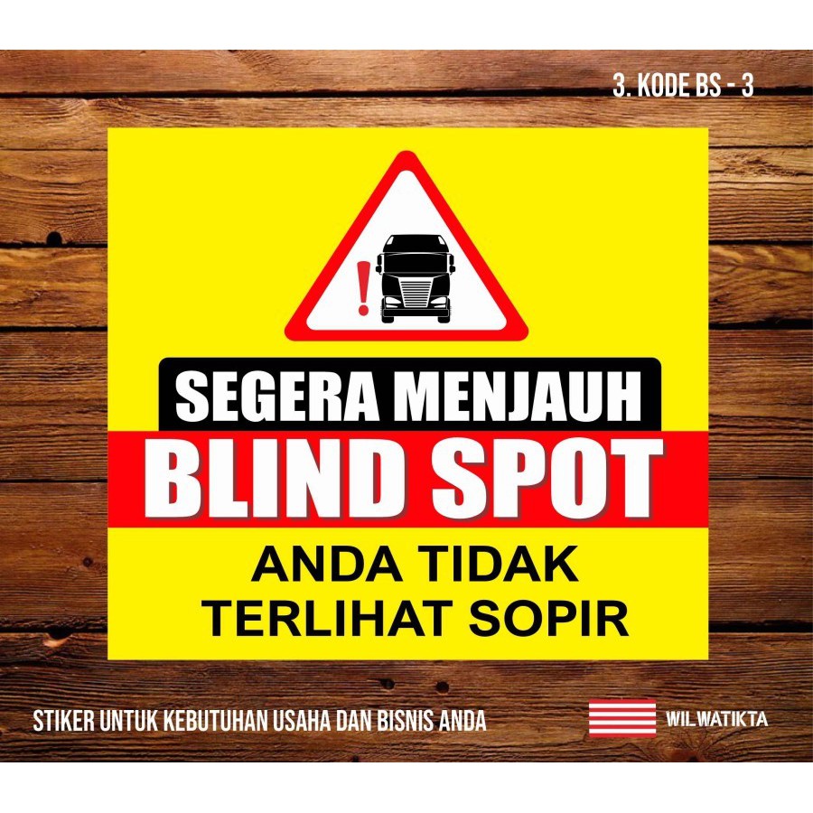 

01 - Sticker Safety Sign Blind Spot