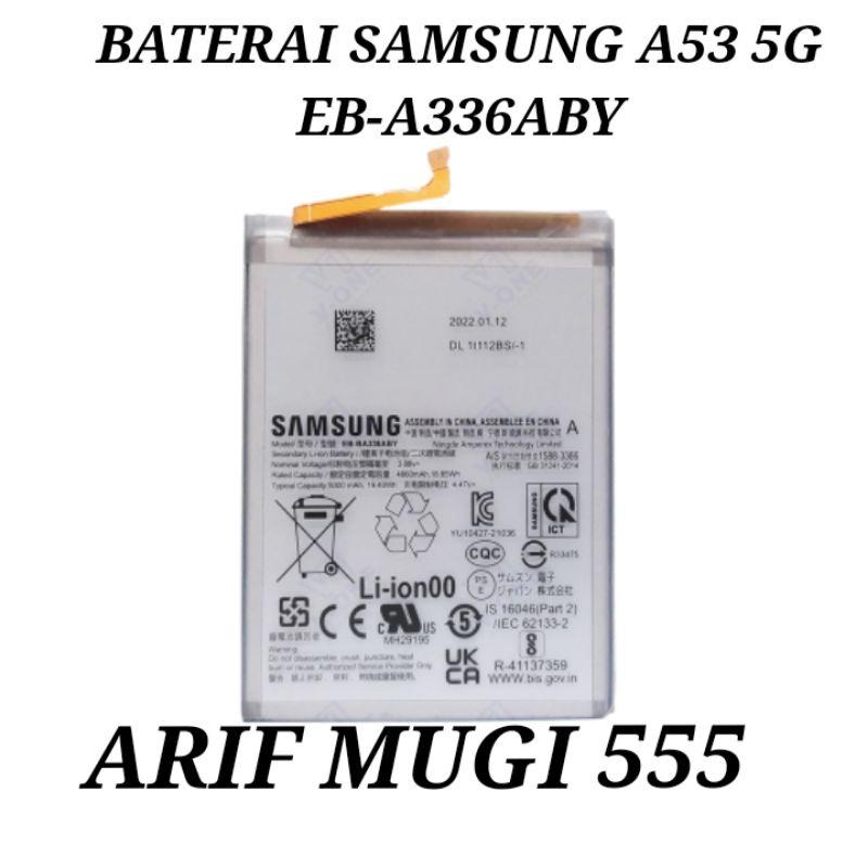 BATERAI BATTERY BATRE BATRAI BATU HP SAMSUNG GALAXY A53 5G EB-BA336ABY ORIGINAL