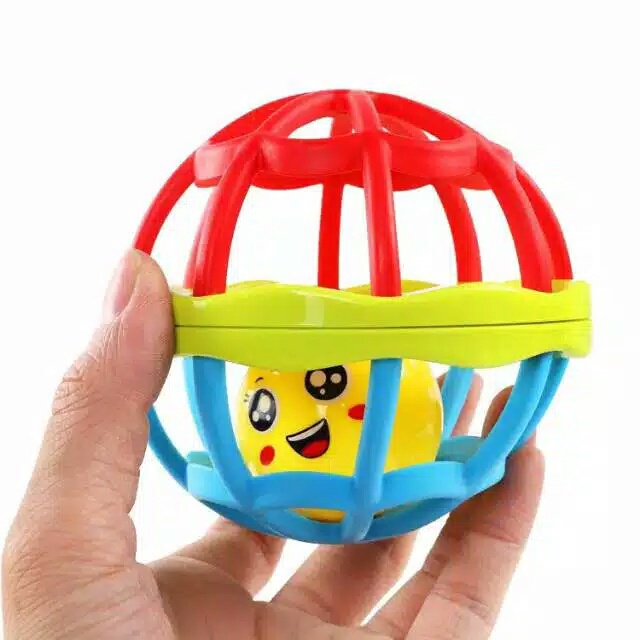 Baby Rattle Teether Soft Rubber Hand Ball