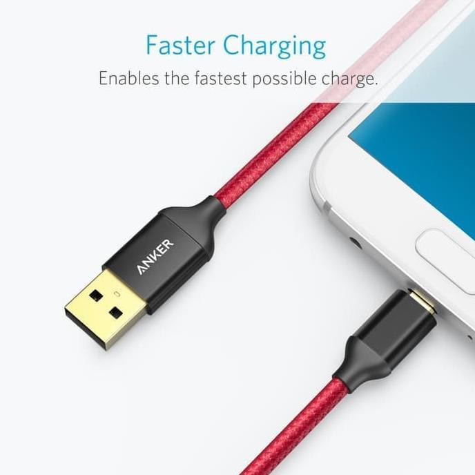 Anker Kabel Data Micro Usb 6Ft / 2M Powerline Cable Nylon Braided Dindastore003