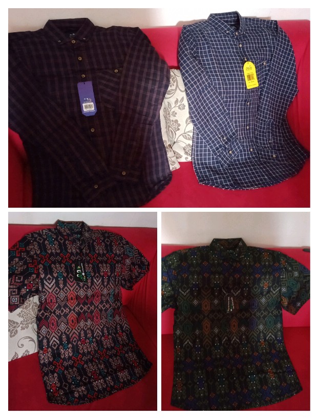 Dgm Fashion  Kemeja Batik Big Size Lengan Pendek Songket Premium Jumbo 6181