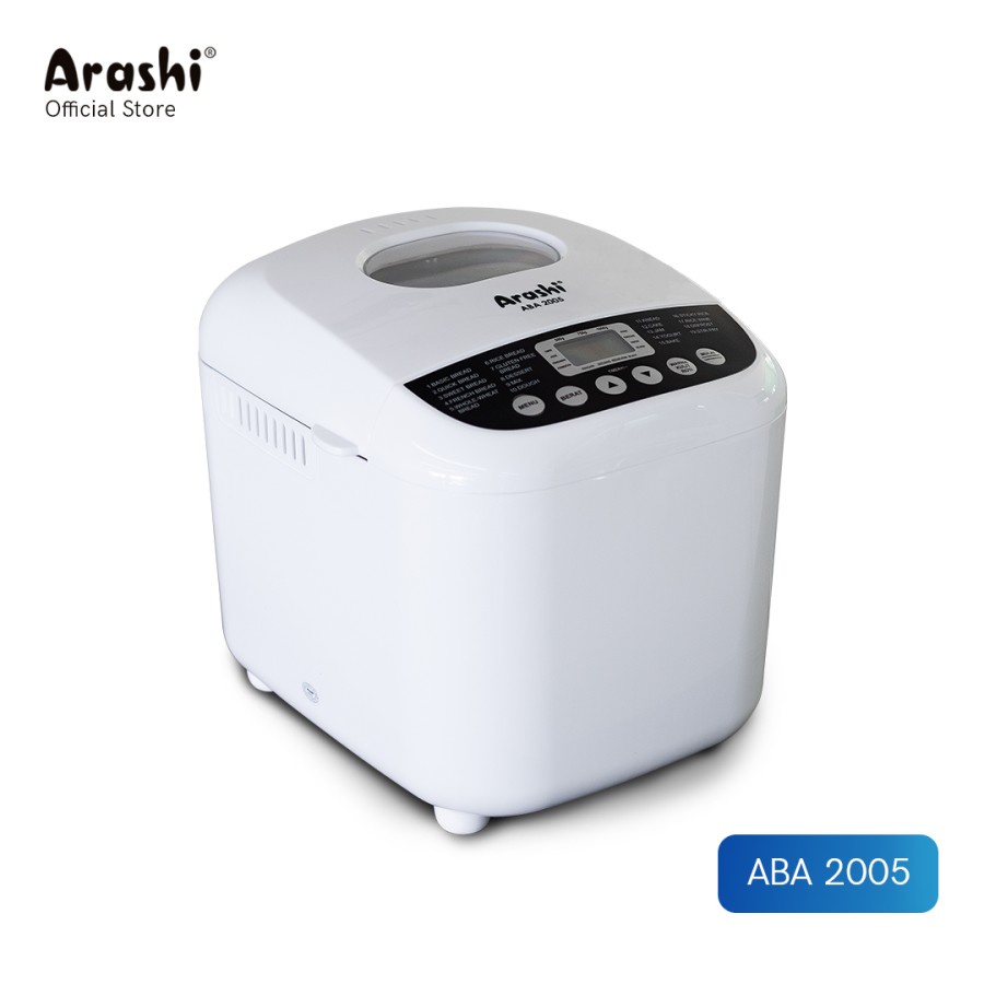 Arashi Bread Maker ABA-2005 Mesin Pembuat Roti Fungsi All in 1 (Memanggang, Mencampur, Menguleni, Fermentasi)