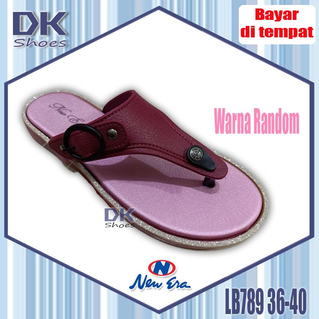 New Era LB 789 36-40 Sandal Flat Wanita Karet Ringan Murah / Sadnal Sehari-hari