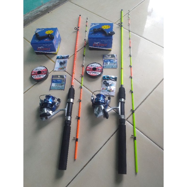 Satuset pancing udang babon joran dpower reel daido lengkap