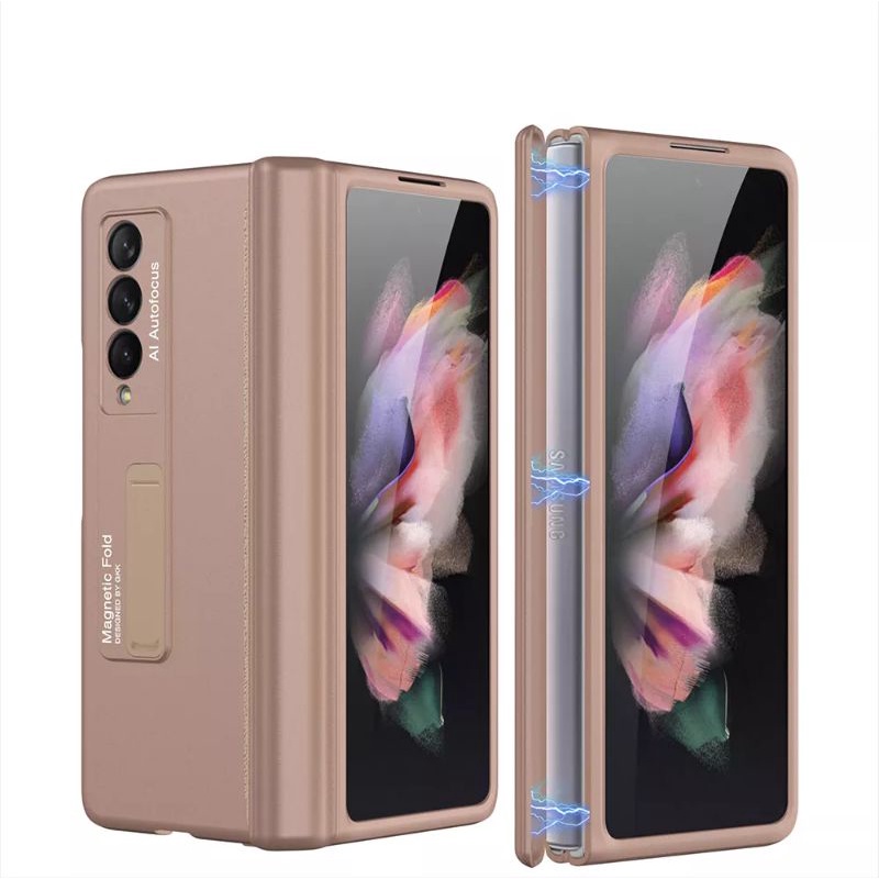 Original Soft Hard Case Samsung Galaxy Z Fold 3 Fold3 5G Presisi GKK Stand Full Body Cover Lipatan H