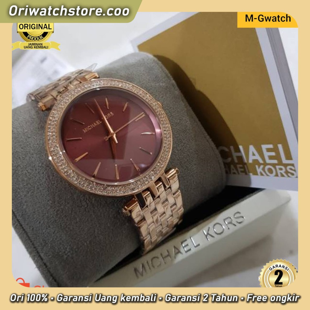 TERLARIS MICHAEL KORS ORIGINAL GARANSI JAM TANGAN WANITA MK 3378