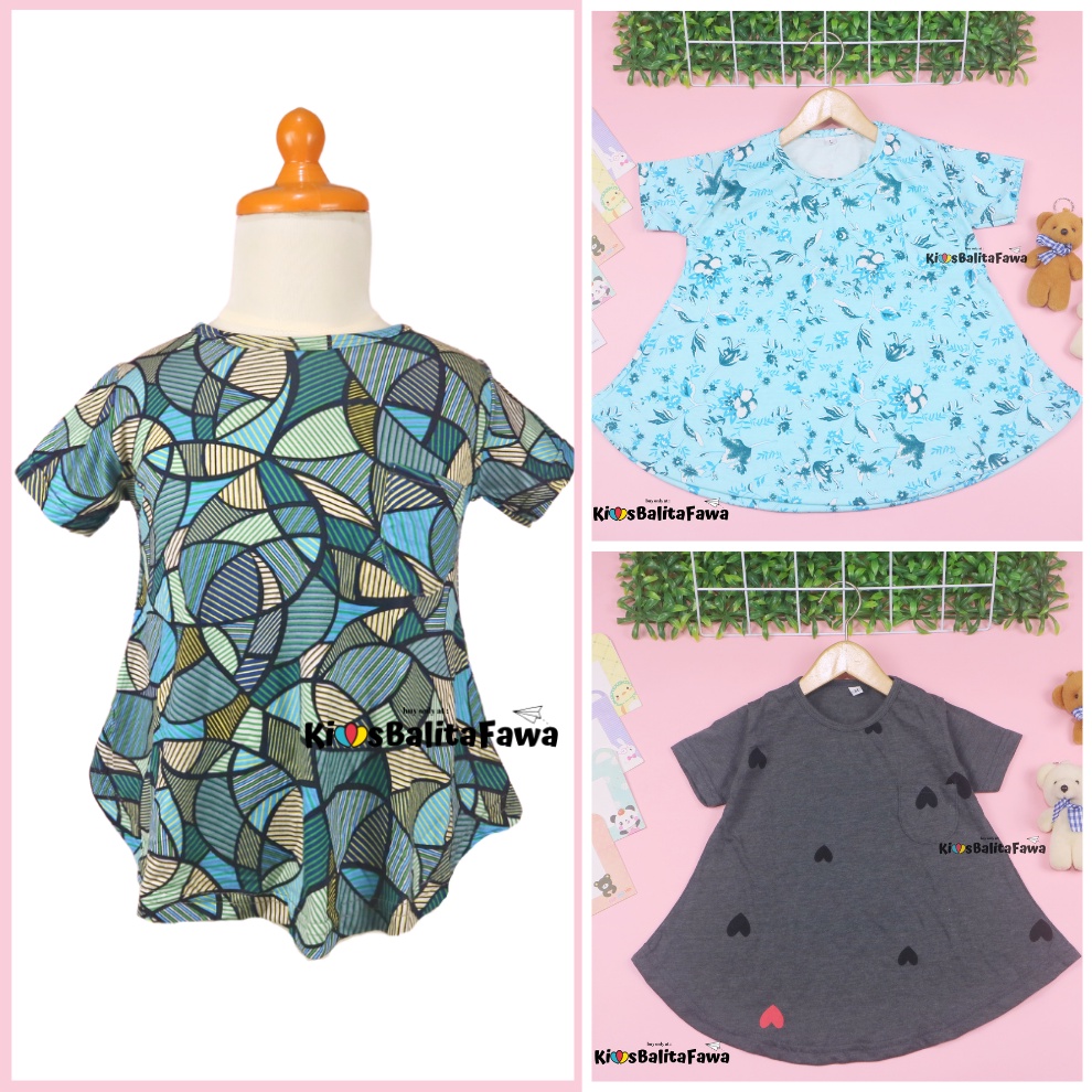 Kaos Moonella uk 3-4 Tahun / Kaos Anak Perempuan Lengan Baju Anak Murah Oskosh Motif Branded Lucu