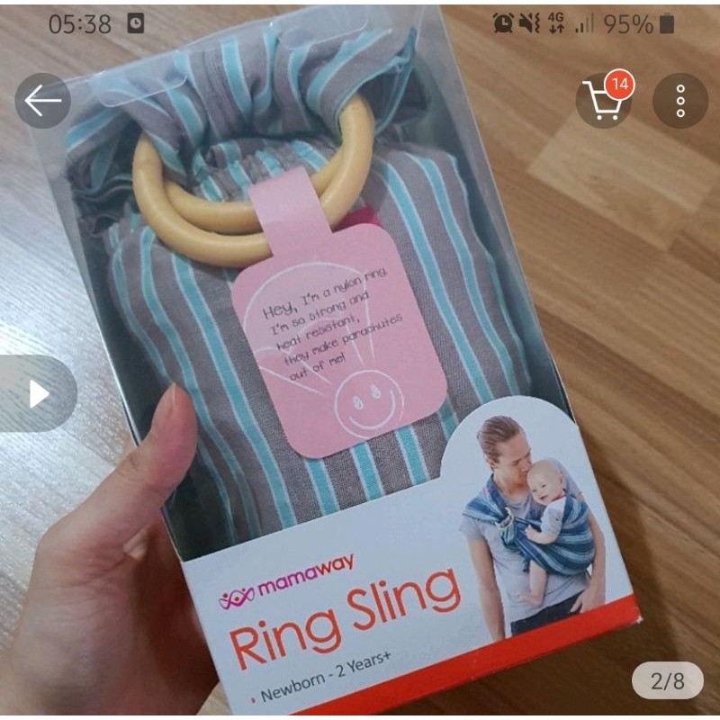 preloved ring sling mamaway