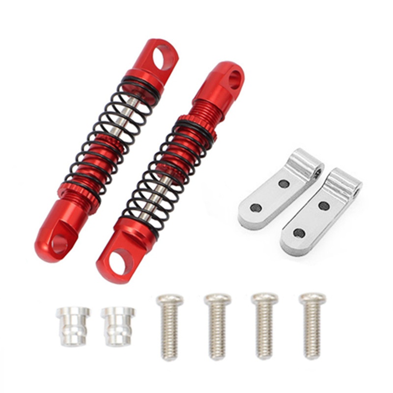 for WPL D12 RC Car Metal Rear Shock Absorber Damper with Mount Fixed Seat Upgrades Parts Accessories,1