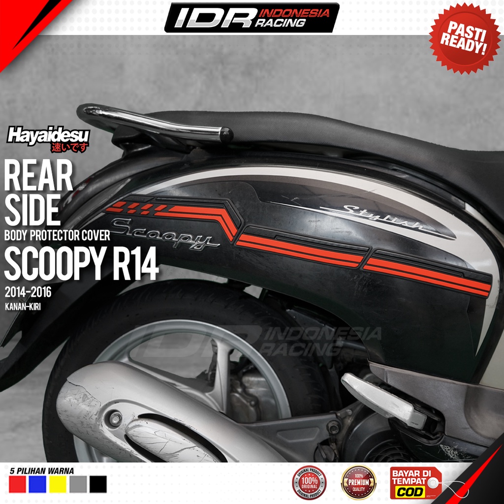 Hayaidesu Scoopy FI Ring 14 2014-2016 Body Protector Rear Side Cover Aksesoris Honda