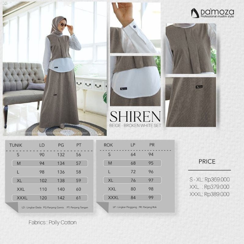 DAMOZA SHIREEN BEIGE - BROKEN WHITE
