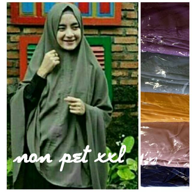 Jilbab jumbo NO PET XXL /Jilbab syari NON PET XXL