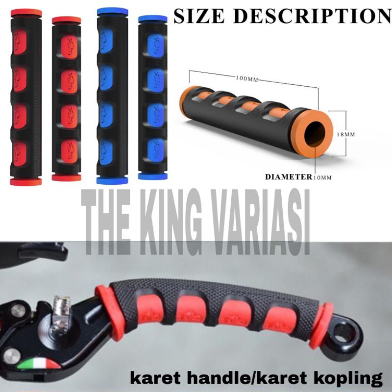 KARET HANDLE/KARET KOPLING/KARET PELINDUNG HANDLE/KARET PELINDUNG KOPLING 1SET KIRI KANAN/KARET JARI
