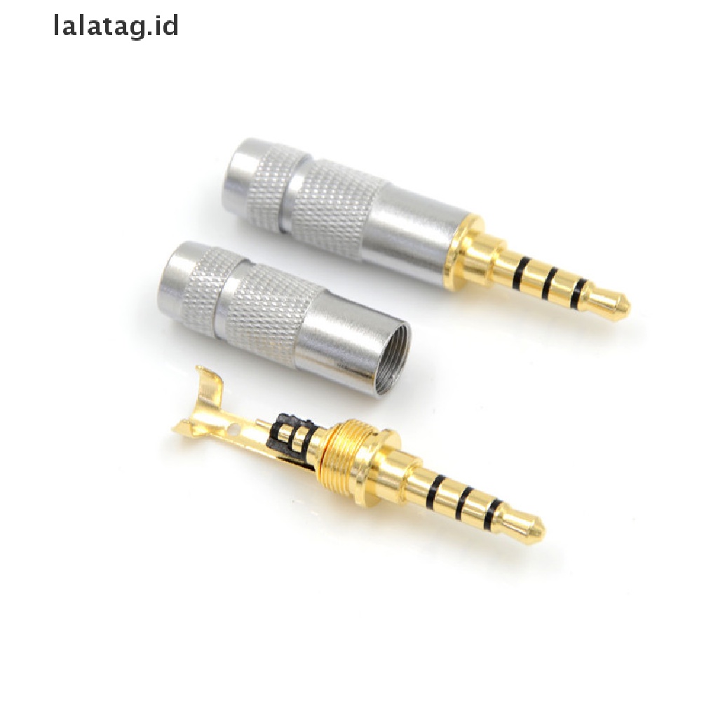 (Flyag) Konektor Jack Audio 3.5mm 4 Pole Male Stereo Untuk Headphone