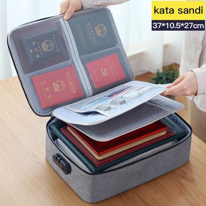 

Tas Penyimpanan Sertifikat Tas Penyimpanan Dokumen Tempat Dokumen - Gray (3Lapis)