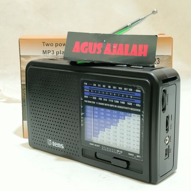 radio tens 823 11band AC/dc micro SD usb mp3 tens 823 am fm