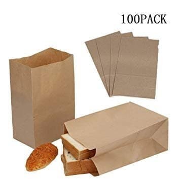 PAPER BAG SIZE M - MEDIUM - SNACK - KANTONG KERTAS ROTI - BROWN