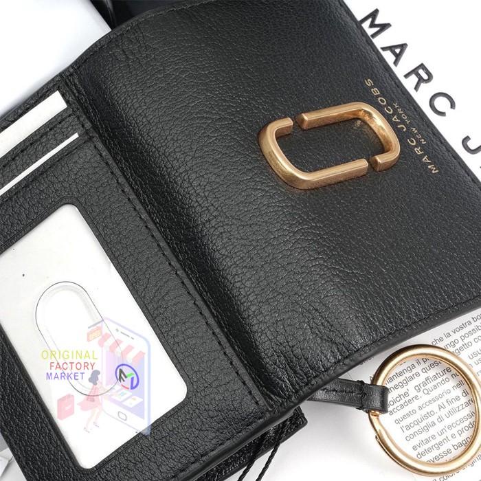 Dompet MJ The Snapshot Compact Wallet Logo Badge Black ORIGINAL