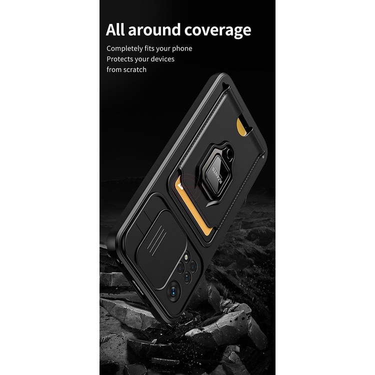 REDMI NOTE 11 / NOTE 11 PRO 4G 5G SOFTCASE STAND SLIDE CAMERA RZANT COVER SOFT CASE RINGSTANDING RING - REDMI NOTE 11, BISON