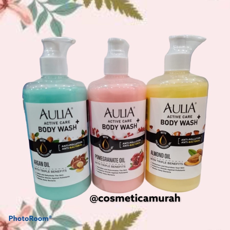 aulia active care body wash super wangi + whitening -- aulia body wash whitening 500 ml