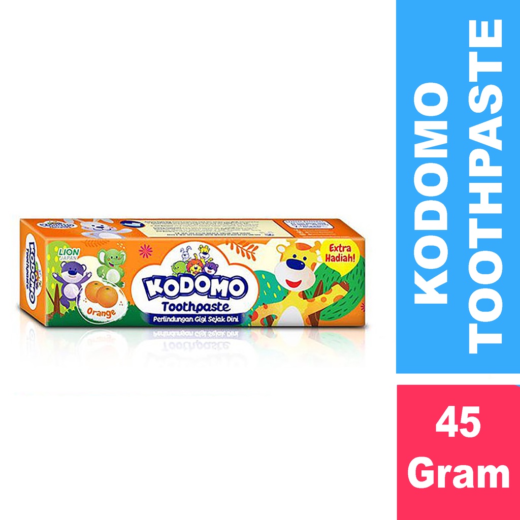 COD Kodomo Toothpaste Tube 45 gr (Orange) (Strawberry) (Melon) (Anggur)