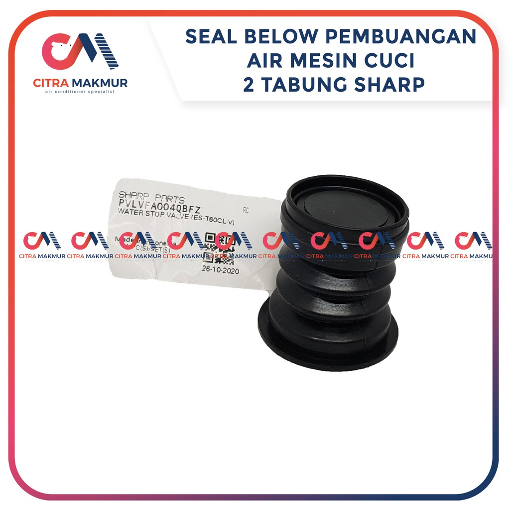 Seal Below Sharp Karet Pembuangan Mesin Cuci dua tabung klep air drain Original ES T65 77 85 MW DA