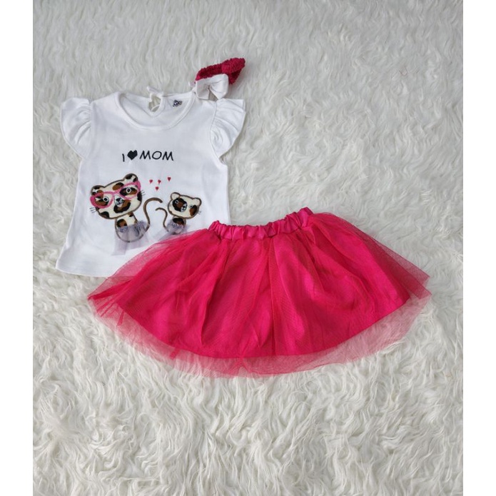 sofiebabyshop set atasan tutu + bandana