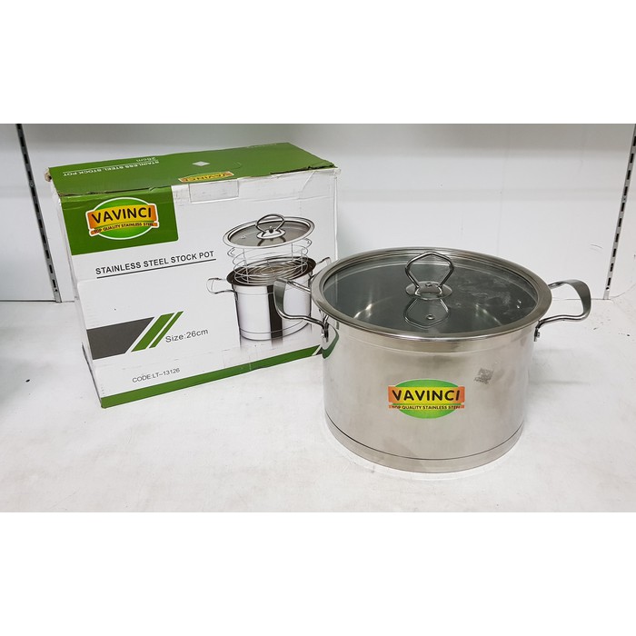 Panci Kukus Steamer Stock Pot Vavinci 26 cm