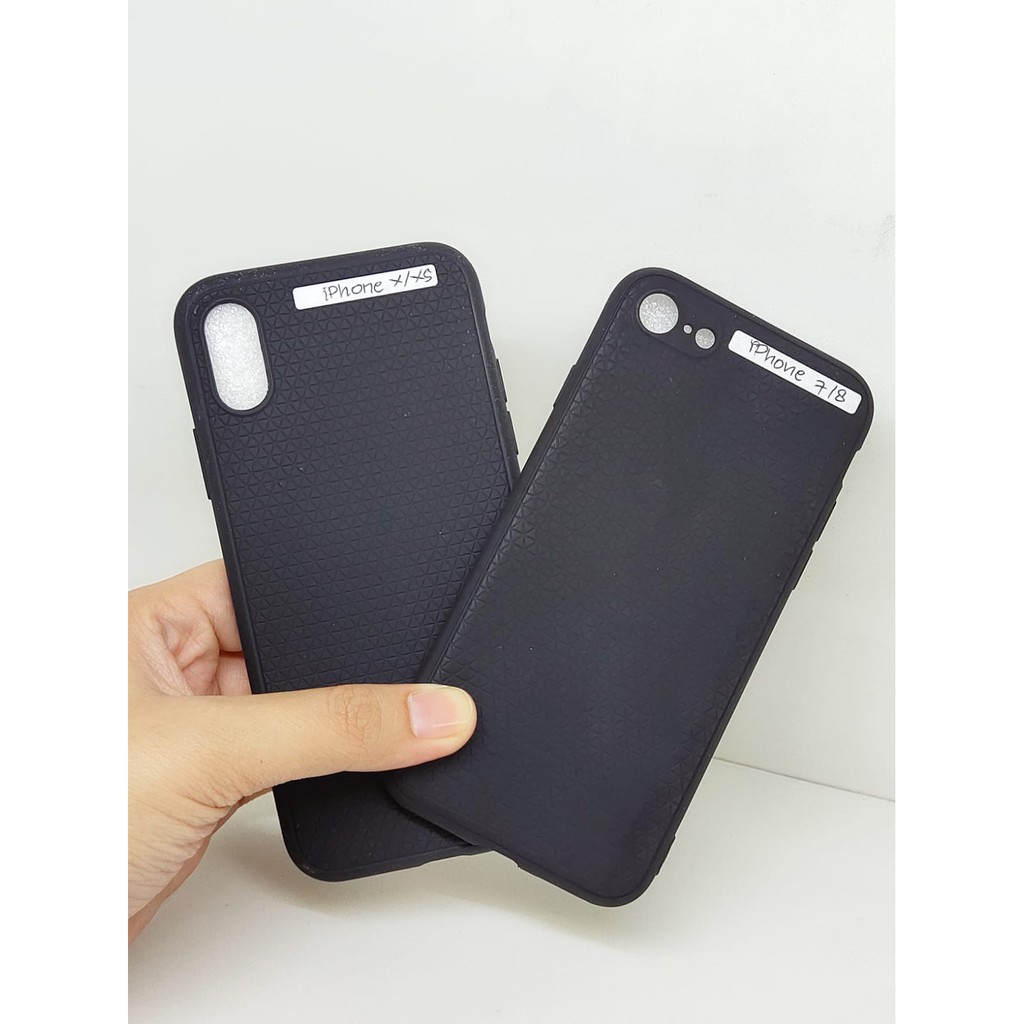 LUXURY Real Fiber iPhone X XS iPhone 7 8 with Pelindung Camera TPU Black Matte