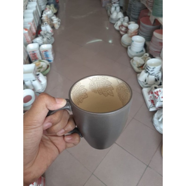 MAROKO MUG GELAS KERAMIK SANGO MOTIF RUSTIC KOLEKSI DEKOR