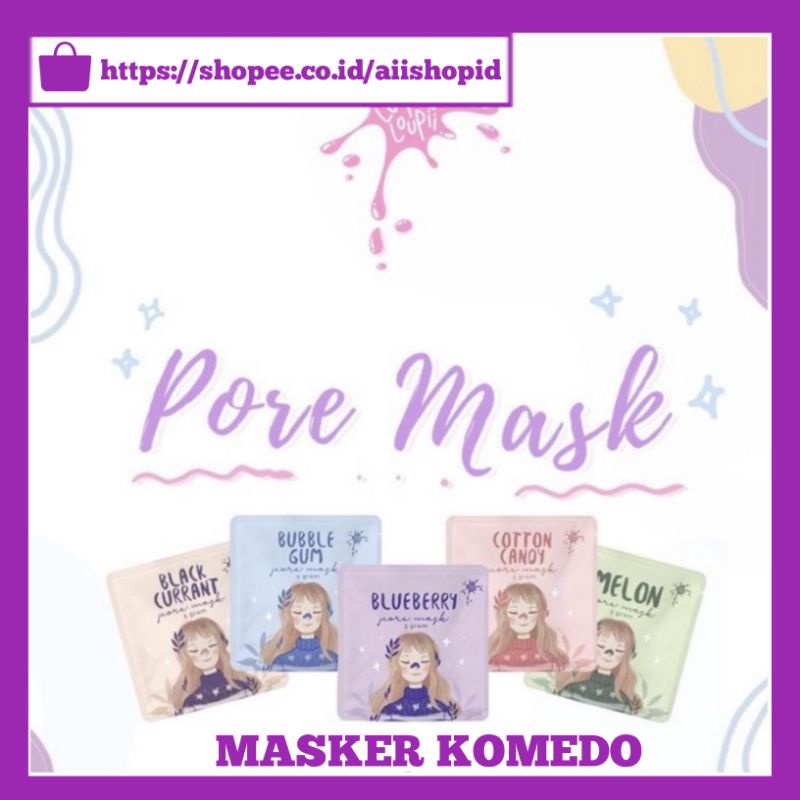 MASKER KOMEDO LOUPAALOUPII MASKER GELATIN LOUPAA LOUPII BLACKHEAD MASK