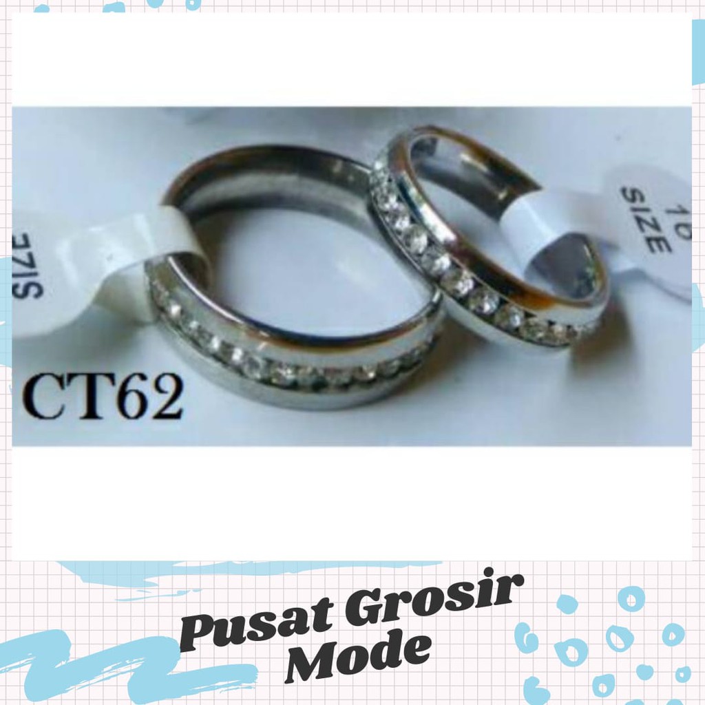 Cincin Couple Titanium ANTI KARAT SELAMANYA PGM CT62 (SATUAN)