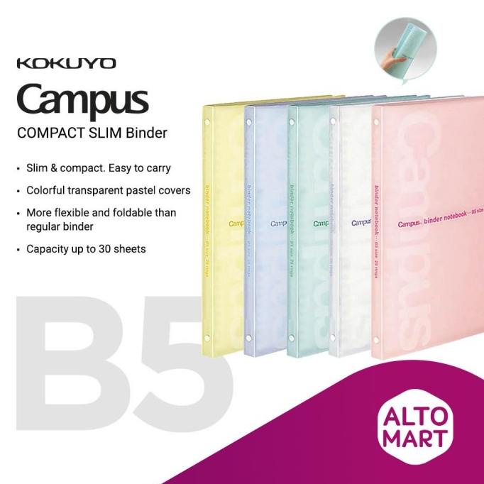 

Office & Stationery | Document Organizer | Kokuyo Campus Compact Slim B5 Loose Leaf Ring Binder Notebook | Best Seller