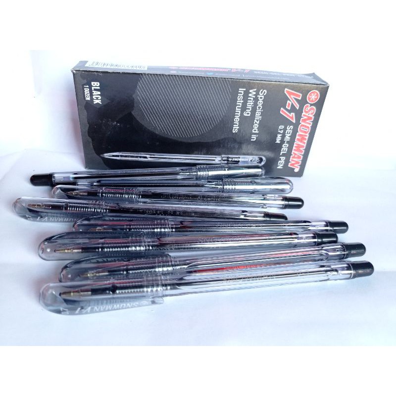 

Pulpen Pen Snowman Ballpoint V-1 Semi Gel Pen 0.7mm