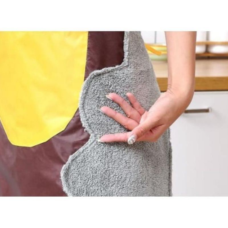 Celemek Masak BEAR Apron Dapur Anti Air Minyak bisa Lap Tangan PREMIUM - BEARMERAH