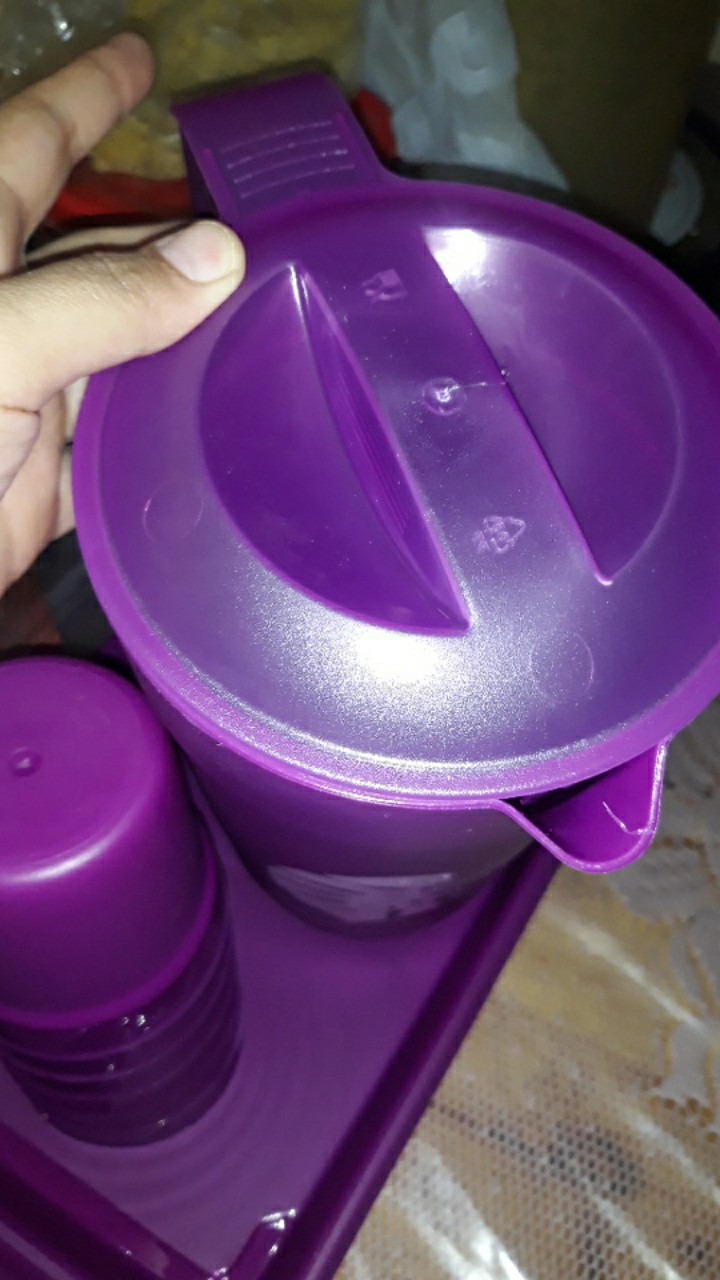 Eskan Pitcher Teko Set 2l Gelas Pelangi Plastik Bpa Free Aman Tidak Bau Plastik