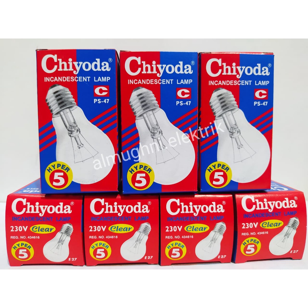 LAMPU PIJAR CHIYODA 5 W HIPER/ DOP CHIYODA 5 WATT/ lampu pijar kuning chiyoda hiper 5 watt