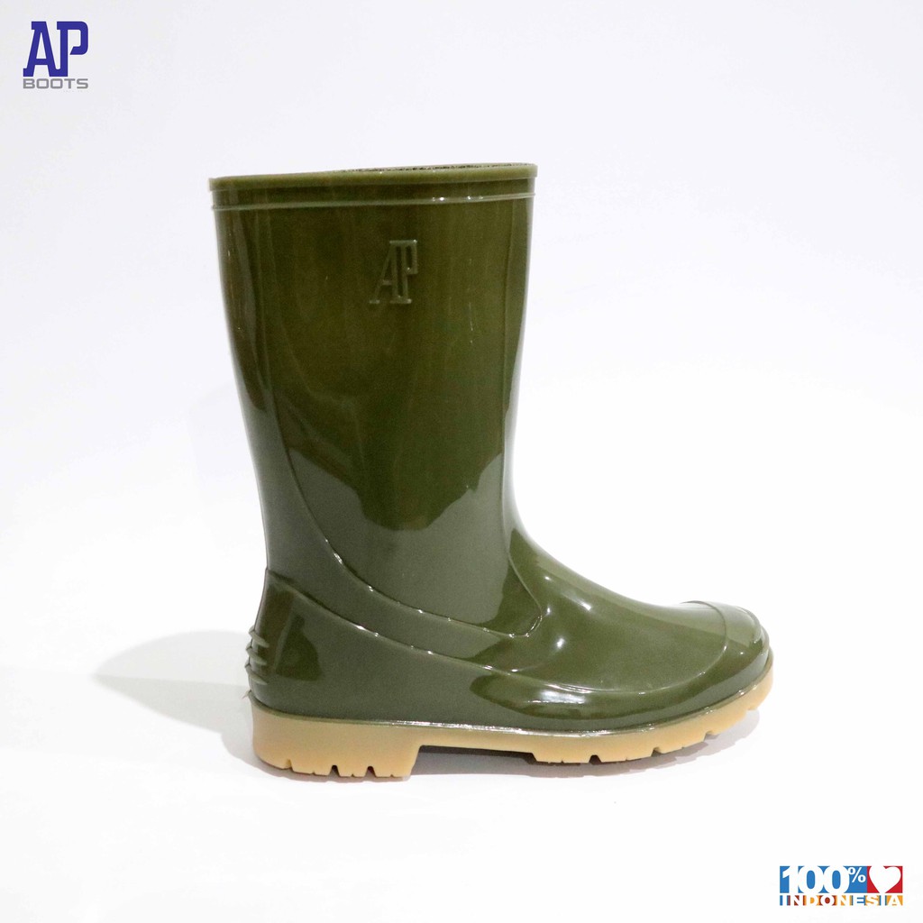 AP 2001 23.0-24.0 GREEN - SEPATU BOOT SAFETY KARET CEWEK- AP BOOTS