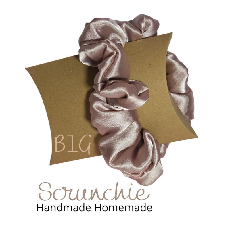 SCHRUNCIE HIJAB SATIN ROSE GOLD