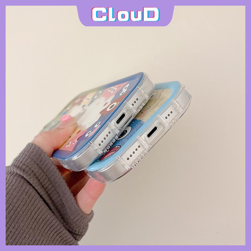 Soft Case Bahan Tpu Motif Kartun Monster 3D Untuk IPhone 11 13 14 12 Pro MAX 7 8 14 Plus 6 6s 7 Plus XR X XS MAX SE 2020