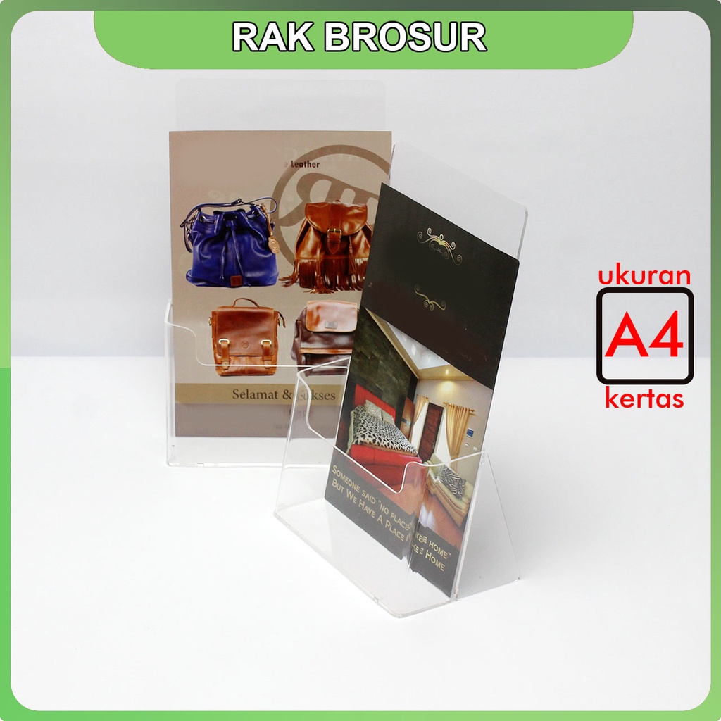 

Rak Tempat Brosur Brochure A4 Bahan Acrylic/Akrilik