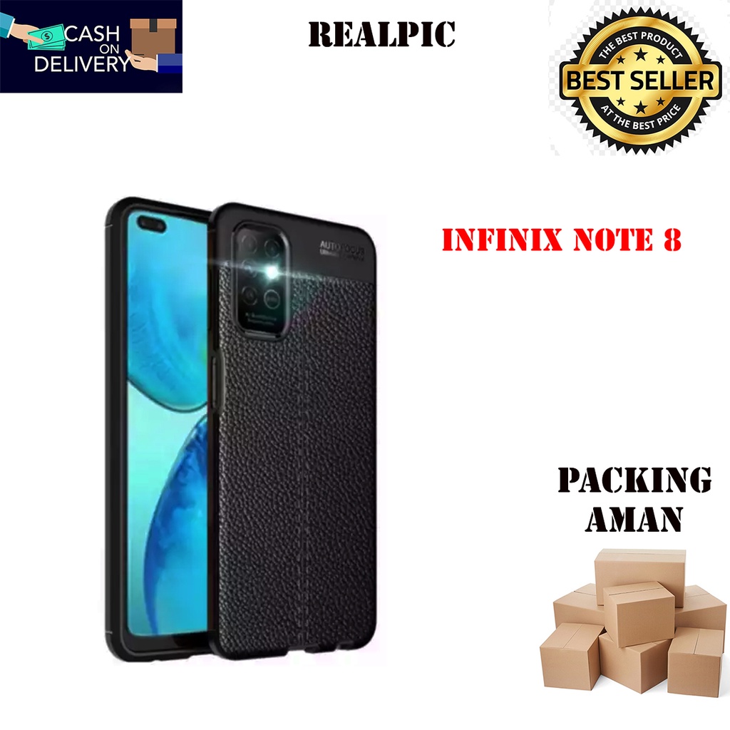 Case Auto Focus Infinix Note 8 Leather Experience SoftCase Slim Ultimate / Casing Kulit