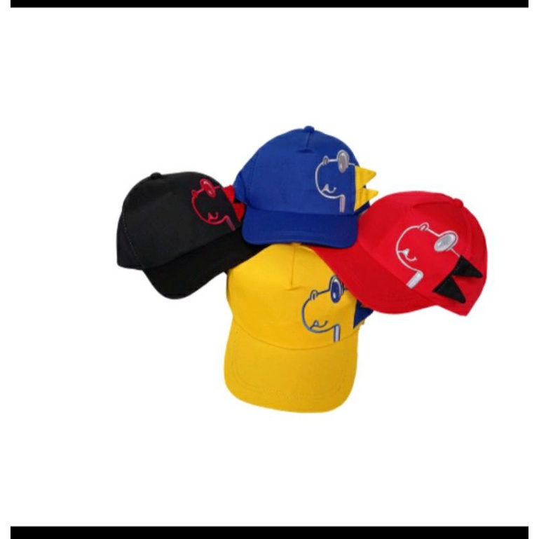 Topi Baseball Bordir dino/ Topi Baseball Anak/ Topi Anak Lucu