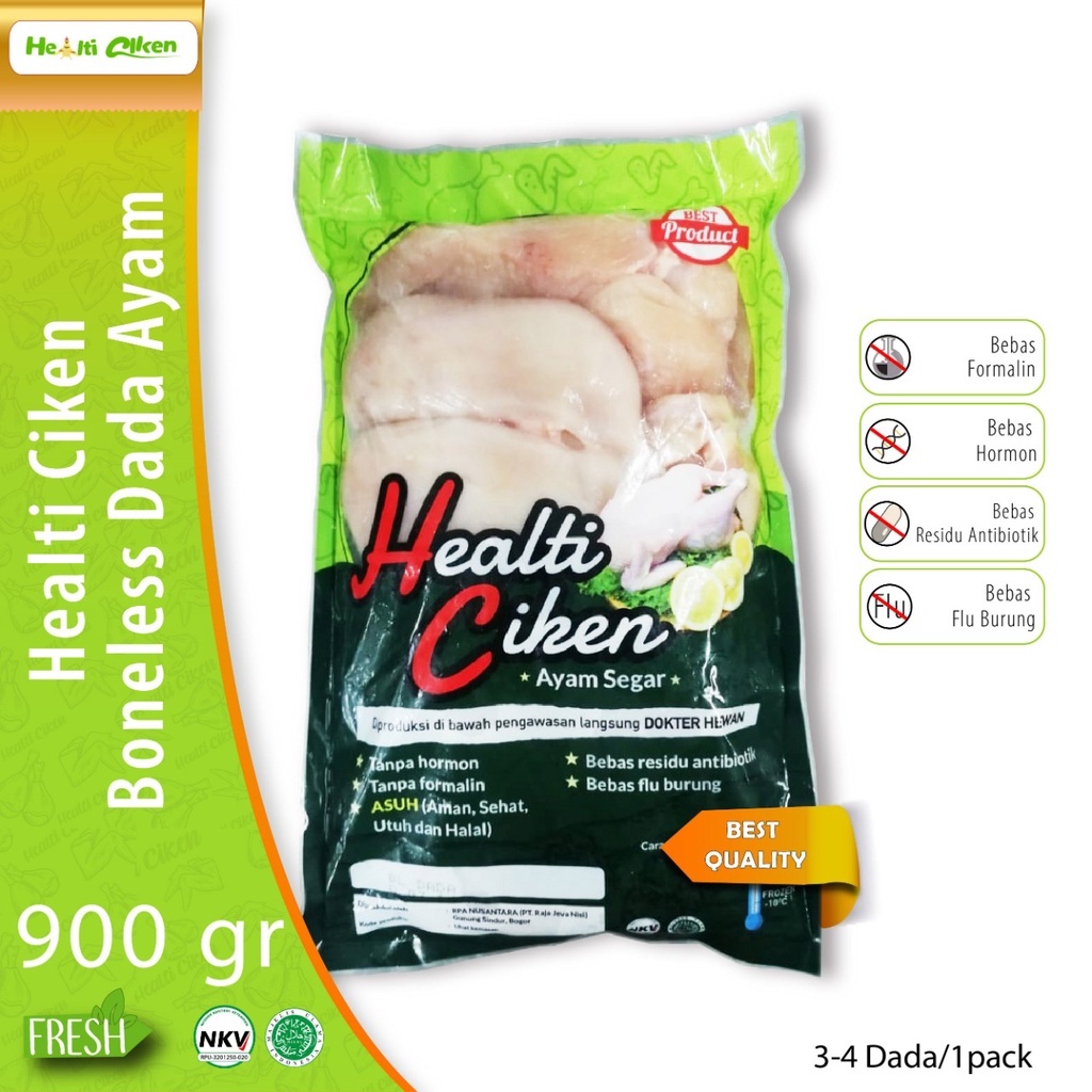 

FiILLET DADA AYAM PROBIOTIK ORGANIK, HALAL, BEBAS KIMIA BERAT 0.9 Kg BOGOR