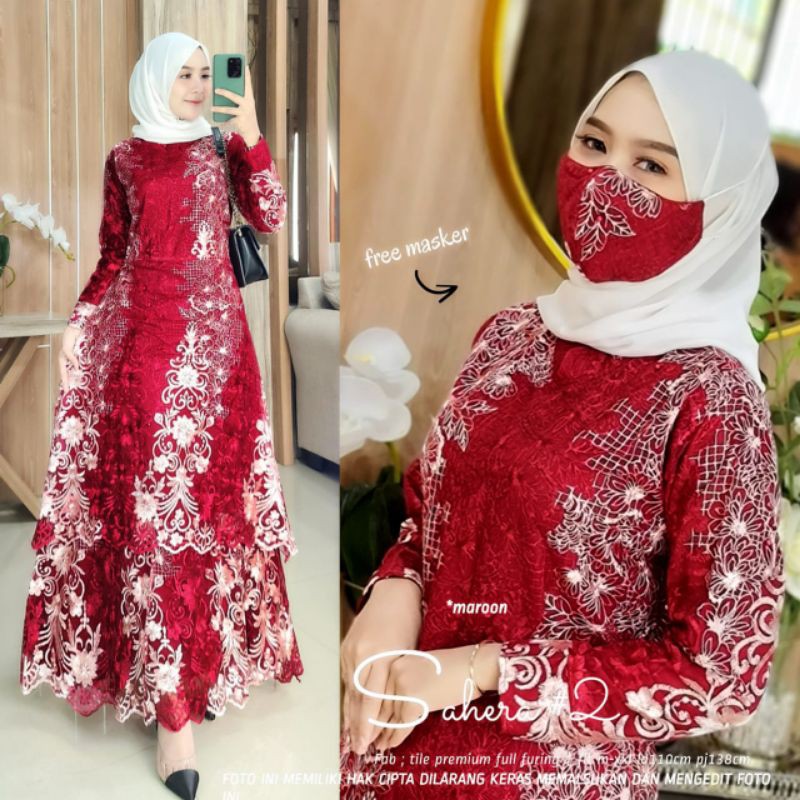 ZS SAHERA GAMIS BRUKAT TILE BY UWAIS