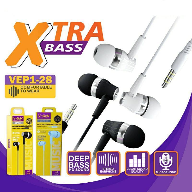 HEADSET VGEN VEP1-28 HITAM TERMURAH