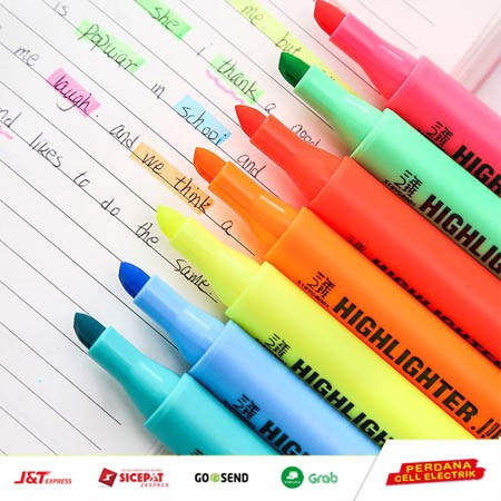 

Spidol Highlighter Marker Pastel 12 Warna 2 in 1 JOYKO HL-55 Dual Tip