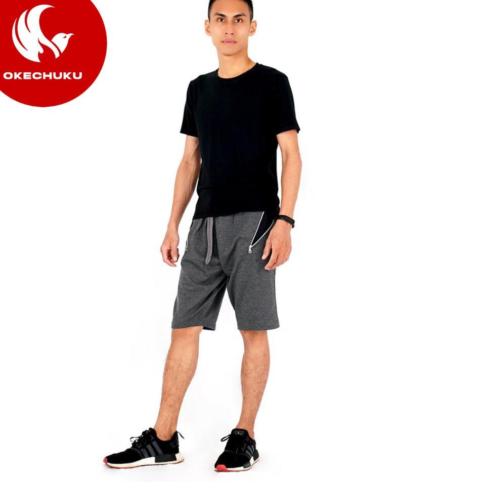 ★ OKECHUKU Celana Pendek Jogger Joger Pria Selutut / Sedengkul Sweatpants - Jacque ◌